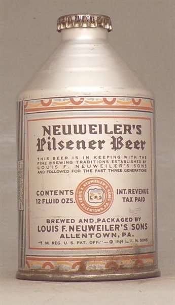 Neuweiler's Pilsener Crowntainer, Allentown, PA
