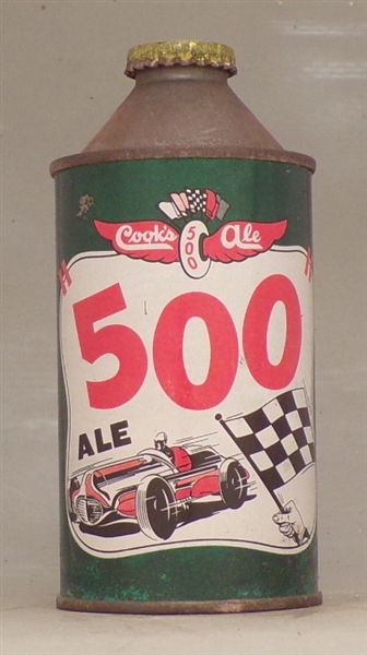 Cook's 500 Ale Cone Top, Evansville, IN