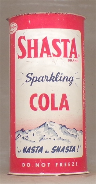 Shasta Cola 10 Ounce Flat Top from the Wind Tunnel find