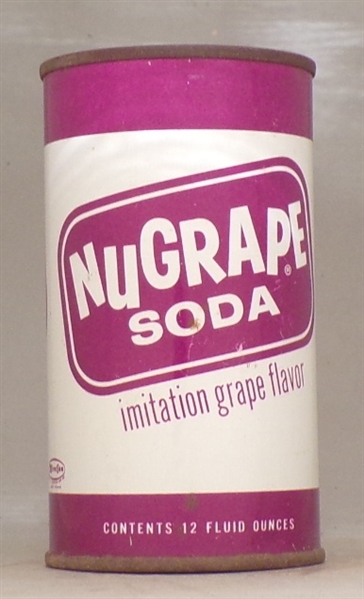 Nugrape Soda Flat Top Soda Can, Atlanta, GA
