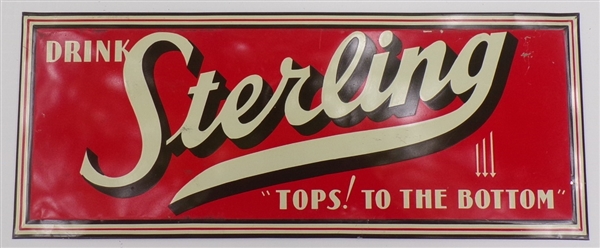 Sterling Tin-Over-Cardboard Sign