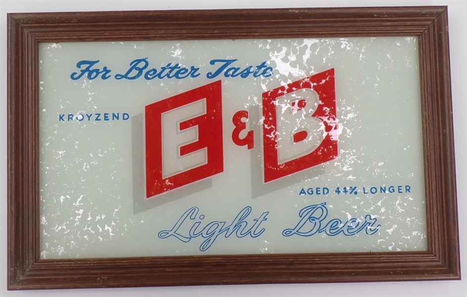E & B Reverse-on-Glass Sign