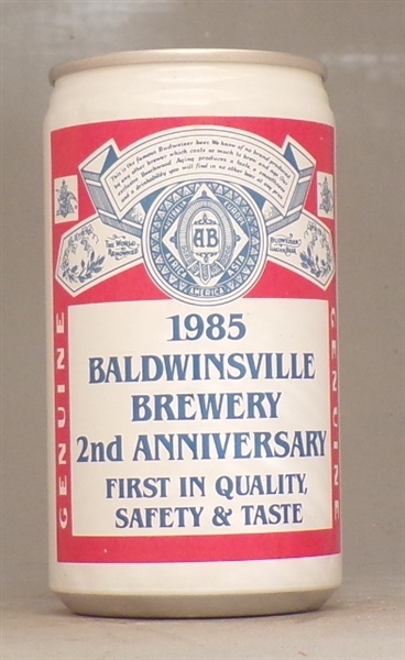 Budweiser Baldwinsvile, NY 1985 Can
