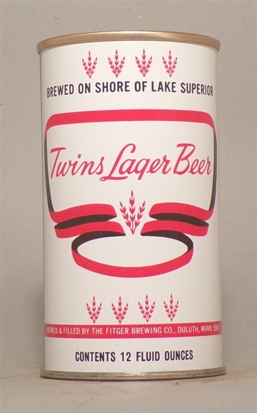 Twins Lager Beer Tab Top, Fitger, Duluth, MN