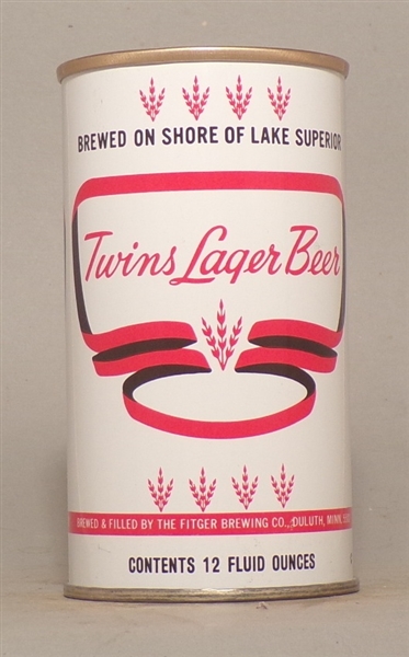 Twins Lager Beer Tab Top, Fitger, Duluth, MN