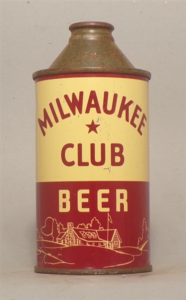 Milwaukee Club IRTP Cone Top #1, Schlitz, Milwaukee, WI