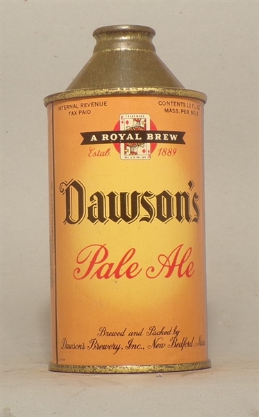 Dawson's Pale Ale High Profile Cone Top, New Bedford, MA