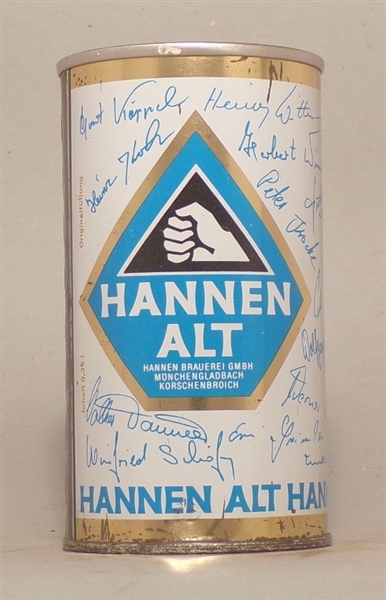 Hannen Alt 1970 Soccer Team Signatures Tab Top, Germany