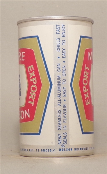 Molson Early Straight Aluminum Tab Top, Canada