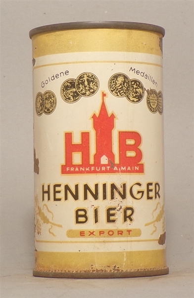 Tough Enamel Henninger Bier Flat Top, Germany