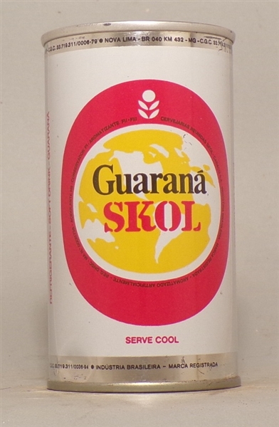 Skol Guarana Early Tab Top, Brazil, Brasil