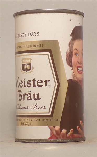 Meister Brau Happy Days Pilsener Beer Flat Top, Bowling