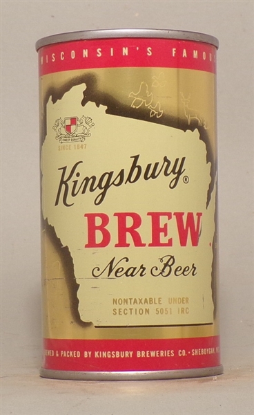 Kingsbury Brew Near Beer Flat Top #1, Sheboygan, WI