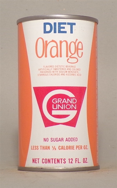 Grand Union Diet Orange Soda Flat Top, East Paterson, NJ