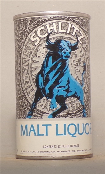Schlitz Malt Liquor Tab Top, 1971 Schlitz