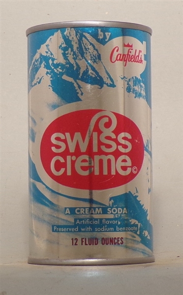 Canfield's Swiss Crème Flat Top Soda Can, Chicago, IL (Air filled)