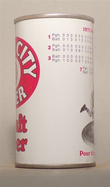 Iron City Tab Top, 1971 World Series (Draft Beer) Pittsburgh, PA