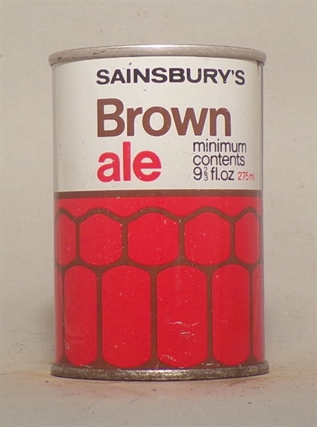 Sainsbury's Brown Ale 9 2/3 Ounce Tab Top, England