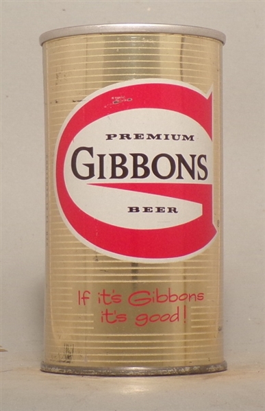 Gibbons Intact Zip Tab (If it's Gibbons it's good), Wilkes-Barre, PA