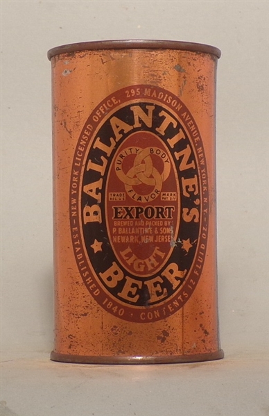 Ballantine Export Beer Flat Top, Newark, NJ