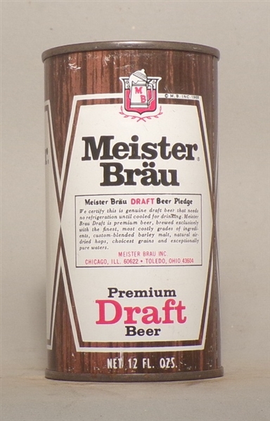 Meister Brau Draft Flat Top, Chicago, IL and Toledo, OH
