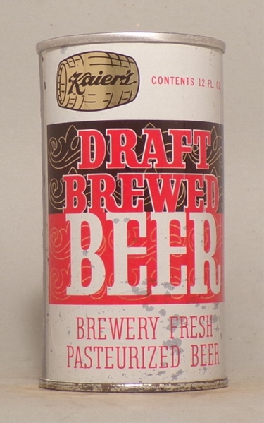 Kaier's Draft Brewed Beer Tab Top, Mahanoy City, PA