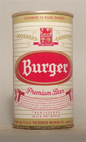 Burger Beer Tab Top, Cincinnati, OH w/WV Tax Stamp