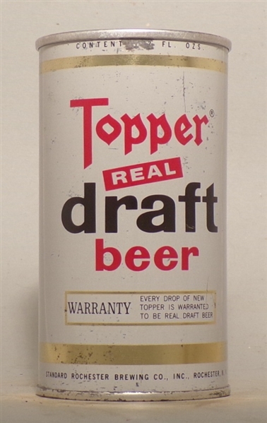 Topper Real Draft early Tab, Rochester, NY