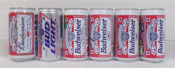 6 Aluminum Budweiser Sports Cans #2 (Olympics)