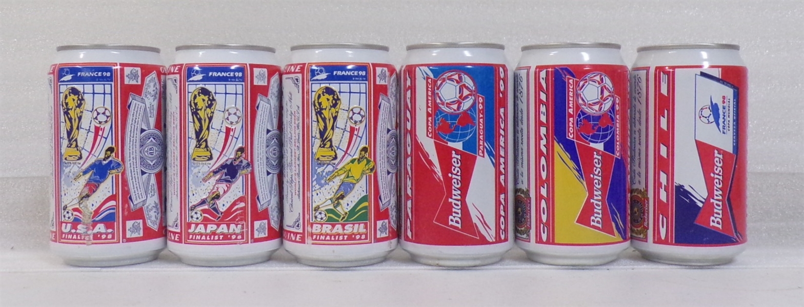 6 Aluminum Budweiser Sports Cans #4