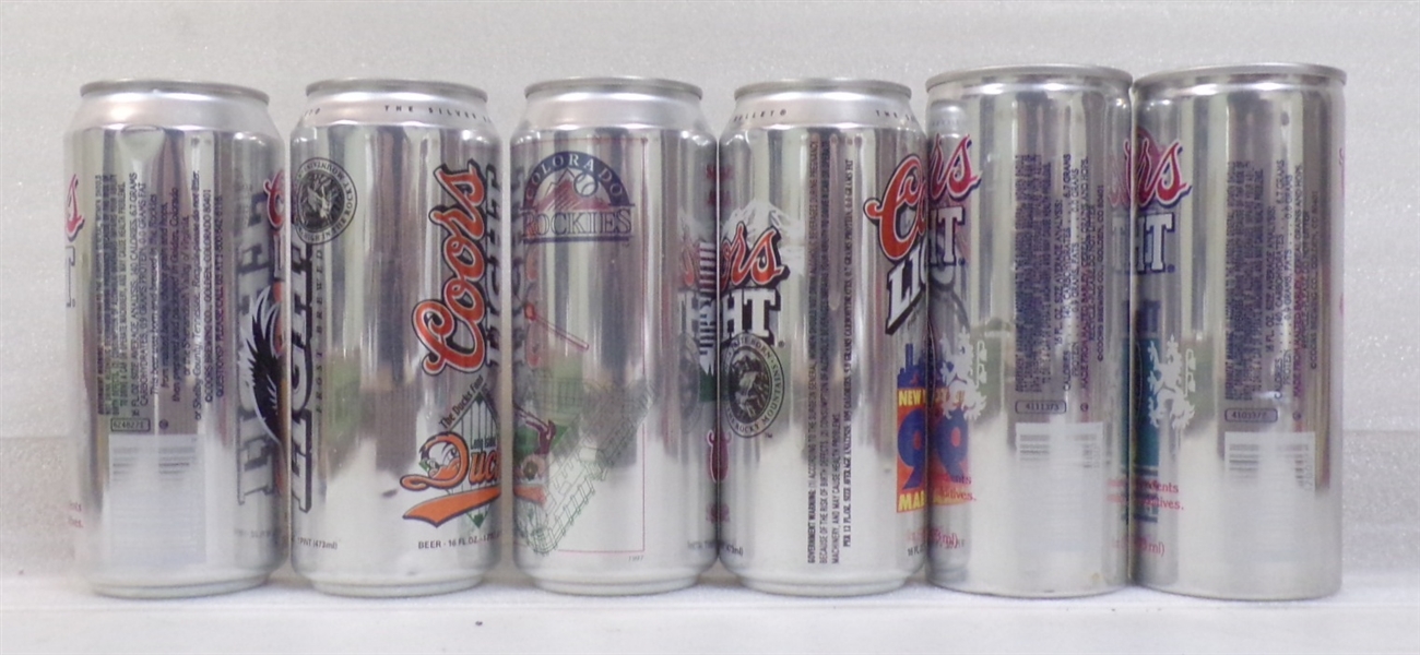6 Aluminum Coors 16 Ounce Sports Cans #5