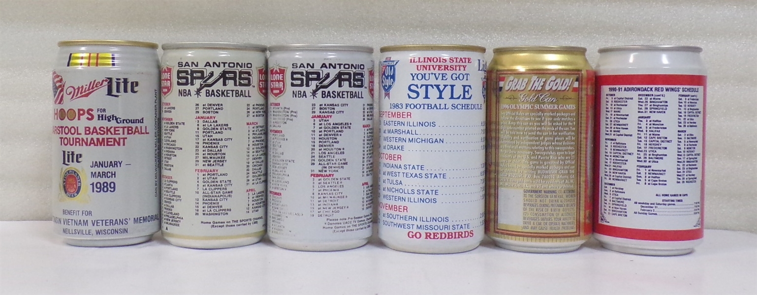 6 - 12 Ounce Aluminum Sports Cans