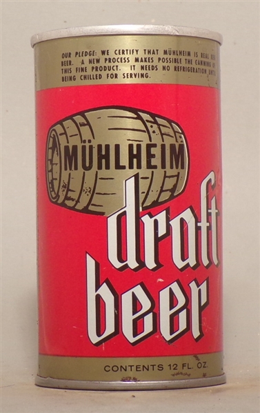 Muhlheim Draft Beer Tab Top, Reading, PA
