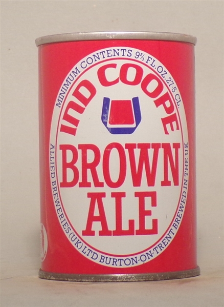 Ind Coope Brown Ale 9 2/3 Ounce Tab Top, UK
