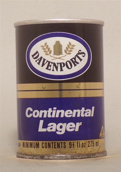 Davenport's Continental Lager 9 2/3 Ounce Tab Top, UK