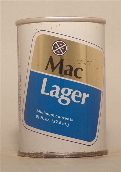 Mac Lager 9 2/3 Ounce Tab Top, UK