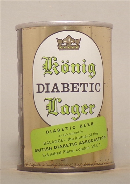 Konig Diabetic Lager 9 2/3 Ounce Tab Top, UK