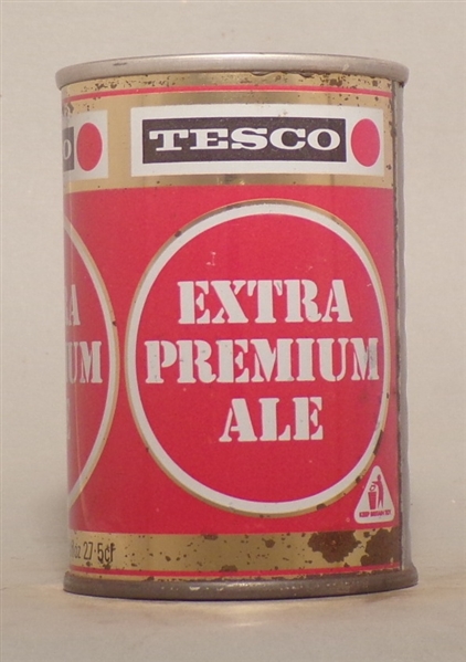 Tesco Extra Premium Ale 9 2/3 Ounce Tab Top, UK
