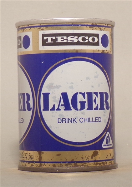 Tesco Lager 9 2/3 Ounce Tab Top, UK