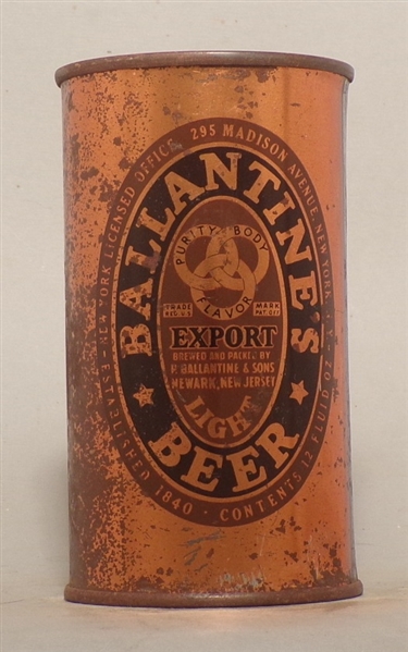 Ballantine's Beer Flat Top variation 1. Newark, NJ