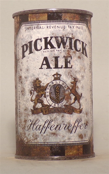Tough Pickwick Haffenreffer Ale Flat Top, Boston, MA