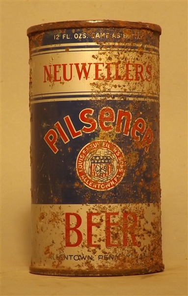 Neuweiler's Pilsener OI Flat Top, Allentown, PA