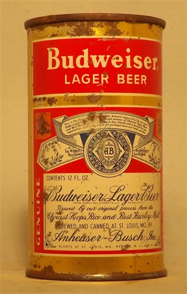 Budweiser Flat Top, St. Louis, MO with VA Tax Stamp