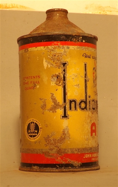 Indian Queen Ale Quart Cone Top