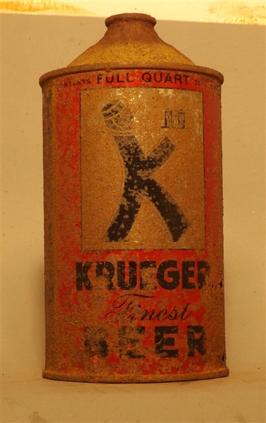 Krueger Beer Quart Cone Top