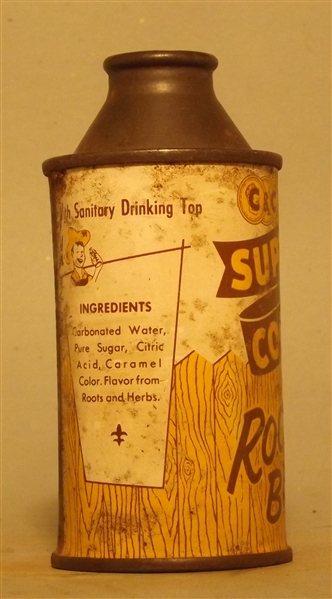 C&C Super Root Beer 7 Ounce Cone Top #2, New York, NY