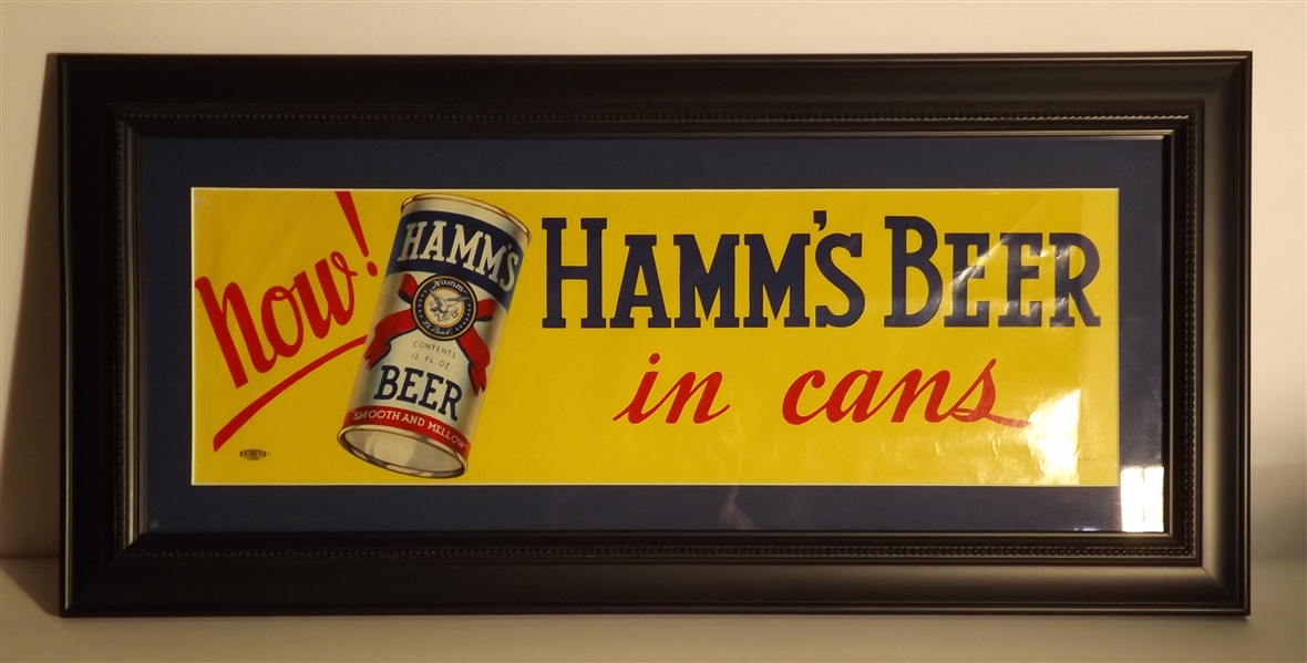 Framed Hamm's Sign, St. Paul, MN