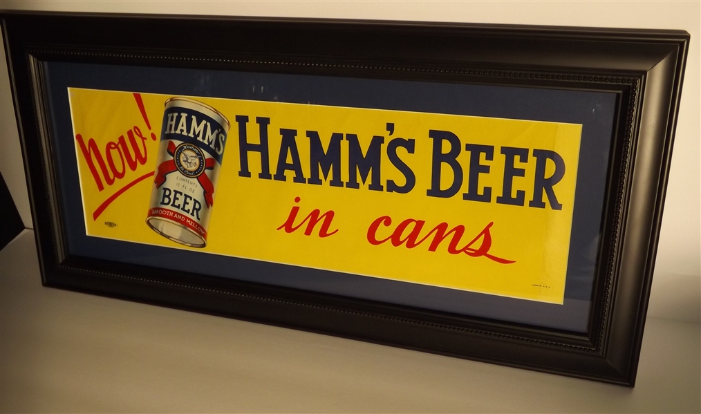 Framed Hamm's Sign, St. Paul, MN