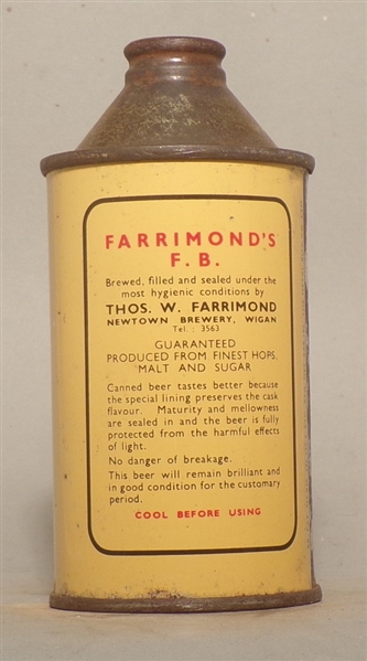 Farrimond's FB Cone Top, Wigan, England, UK