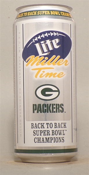 Miller Lite Green Bay Packers, Back to Back Superbowl Champions
